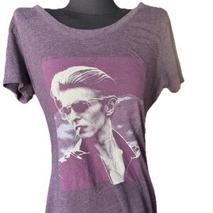 DAVID BOWIE Is Forever Museum of Contemporary Art Purple Tee Shirt Large